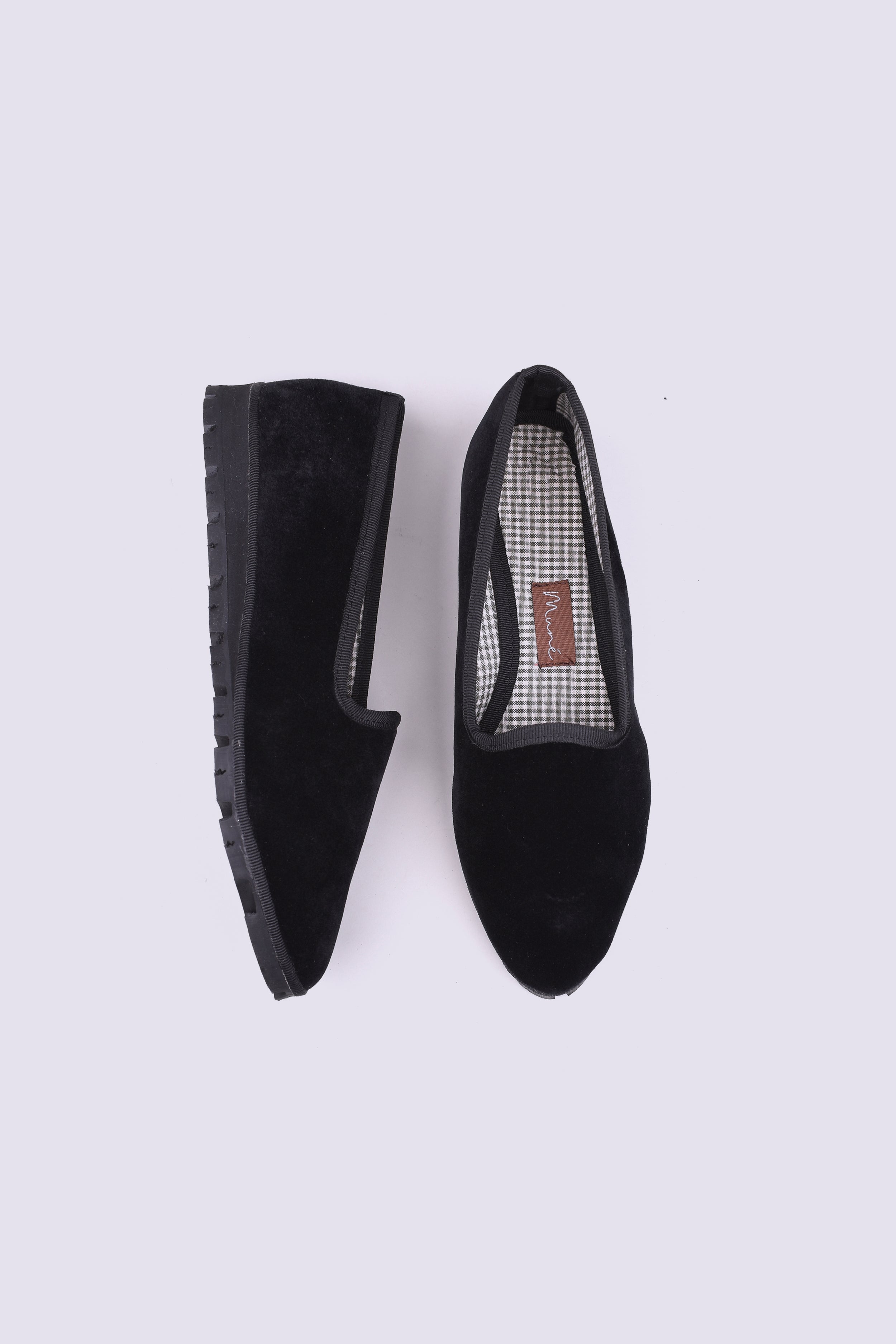 Slippers Terciopelo Negro Plus