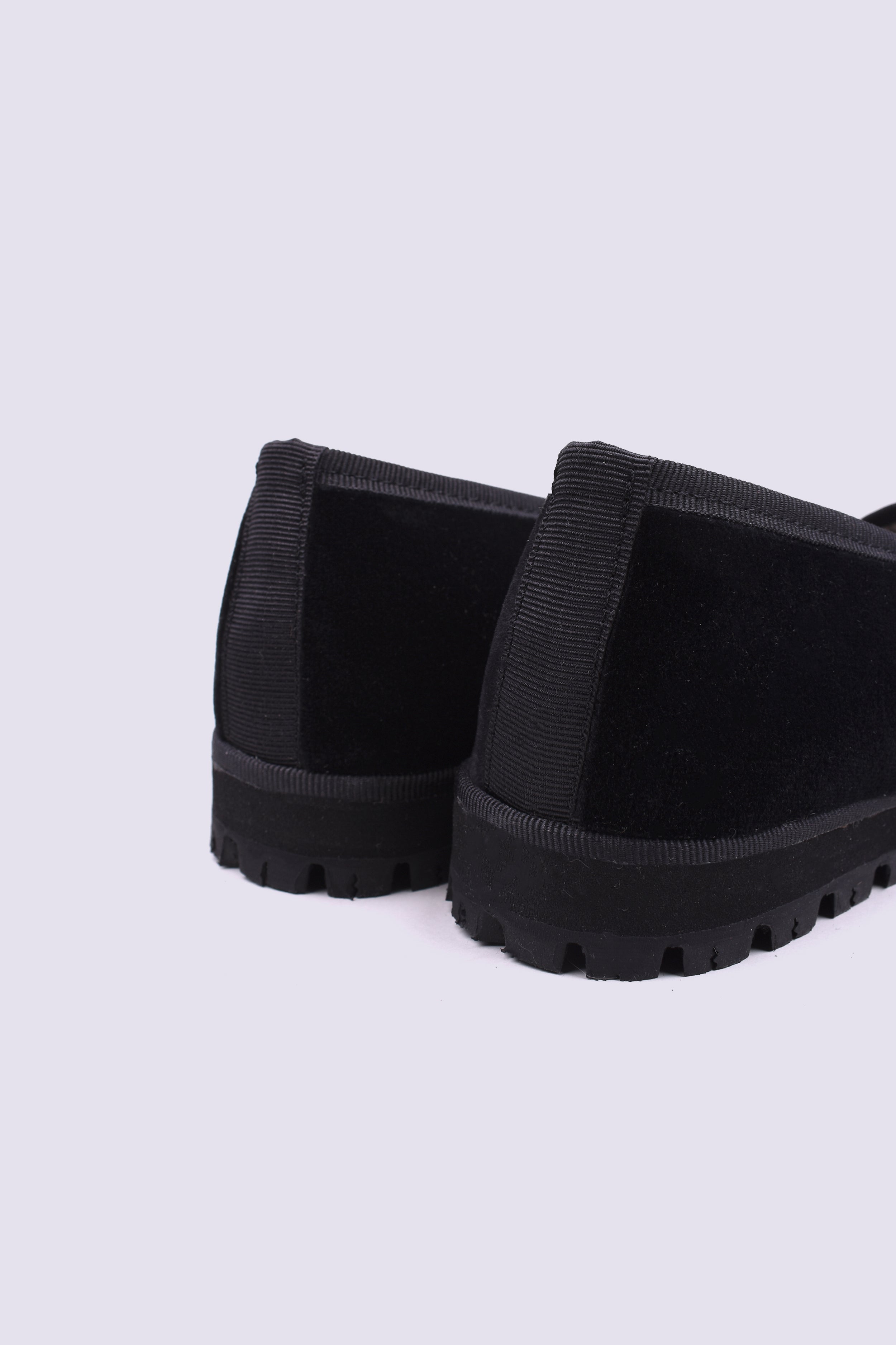 Slippers Terciopelo Negro Plus