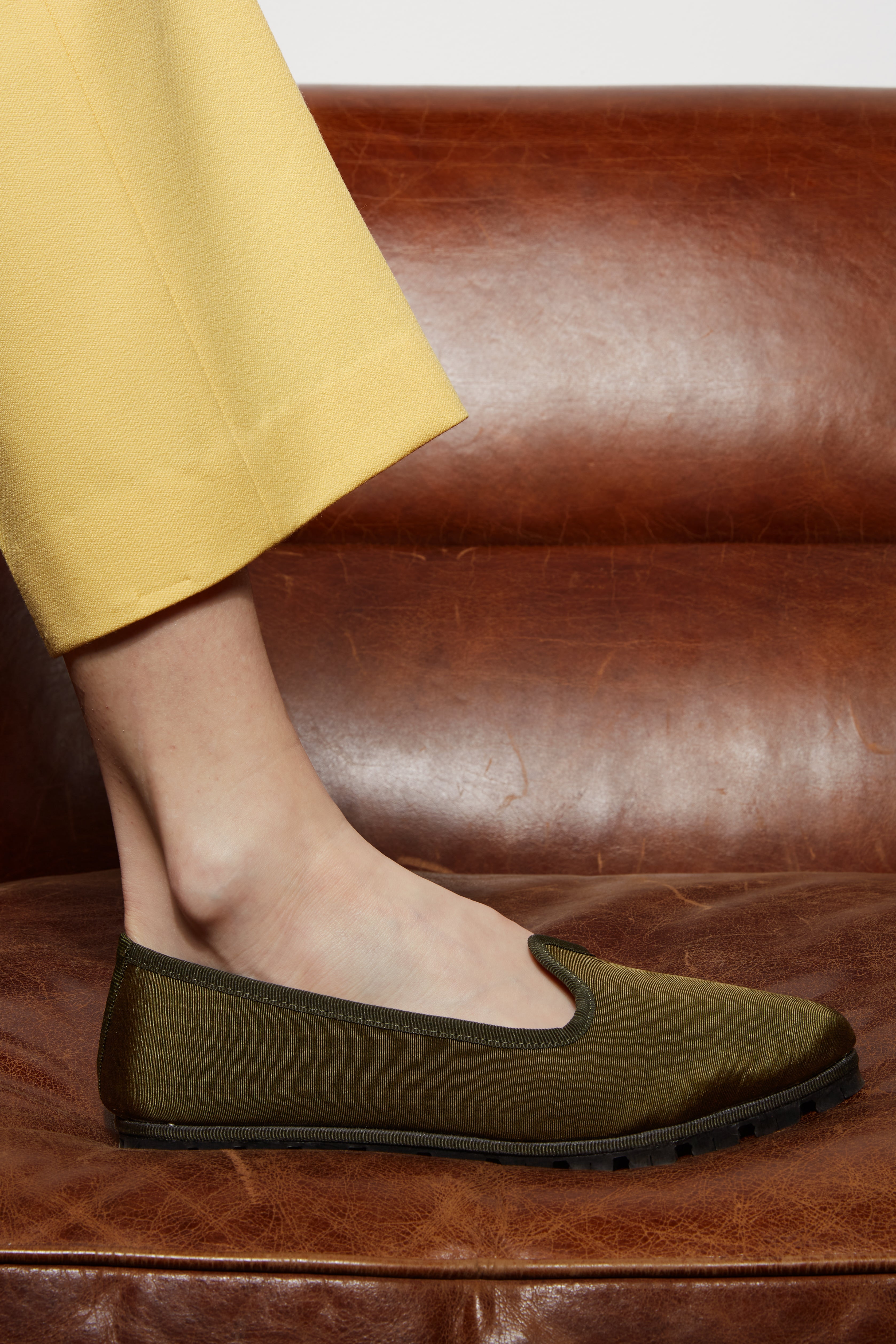 Slippers Pitti Moiré Kaki