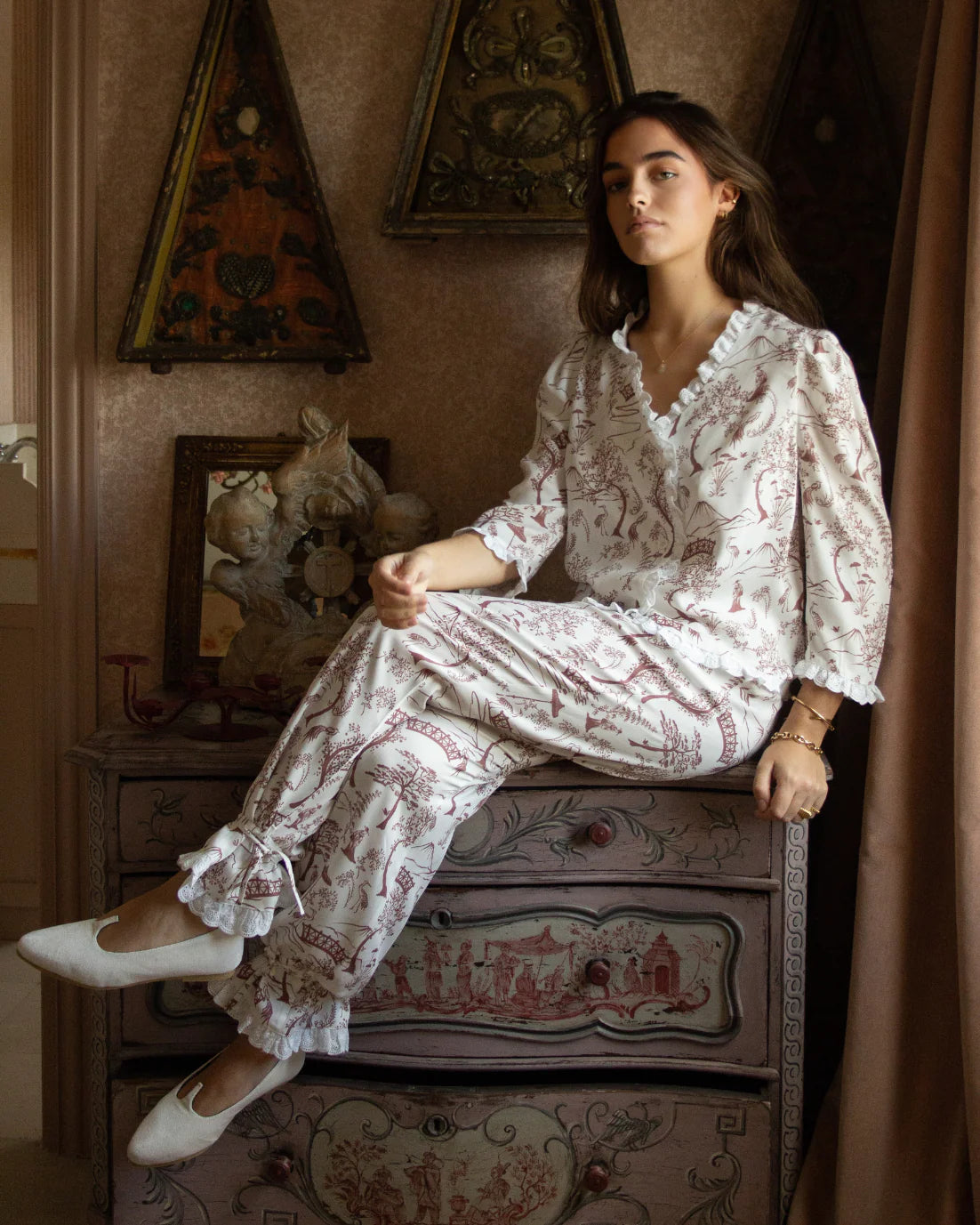 Slippers IQ Home Terciopelo Beige