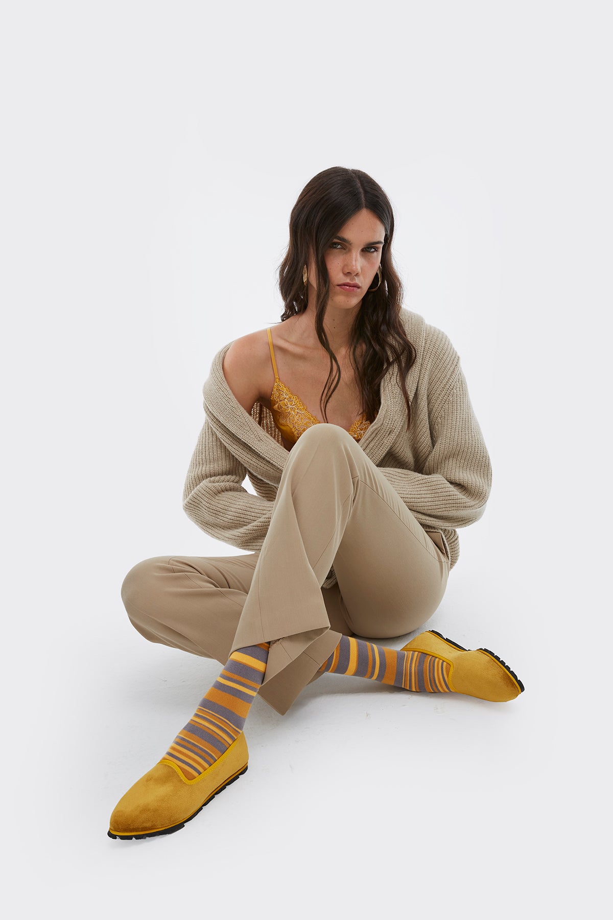 Slippers Terciopelo Oro Viejo