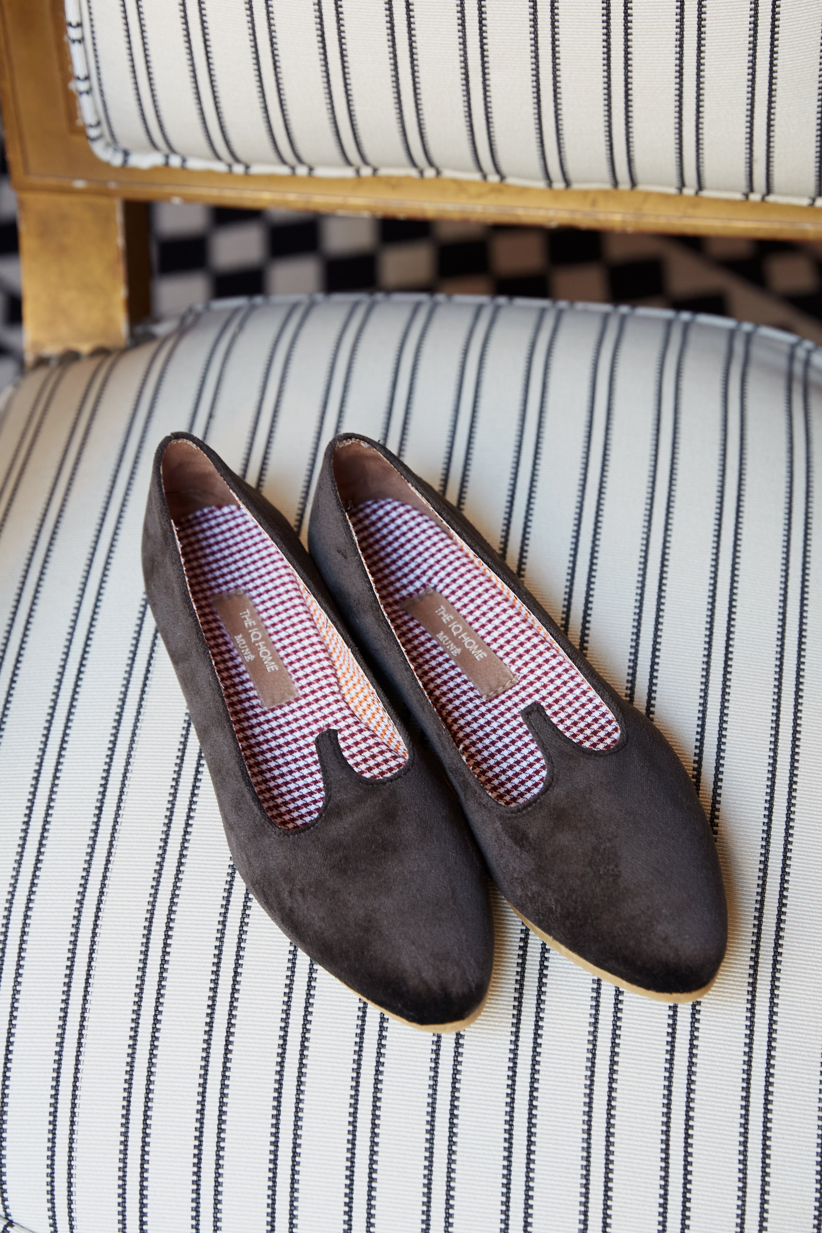 Slippers IQ Home Terciopelo Marrón