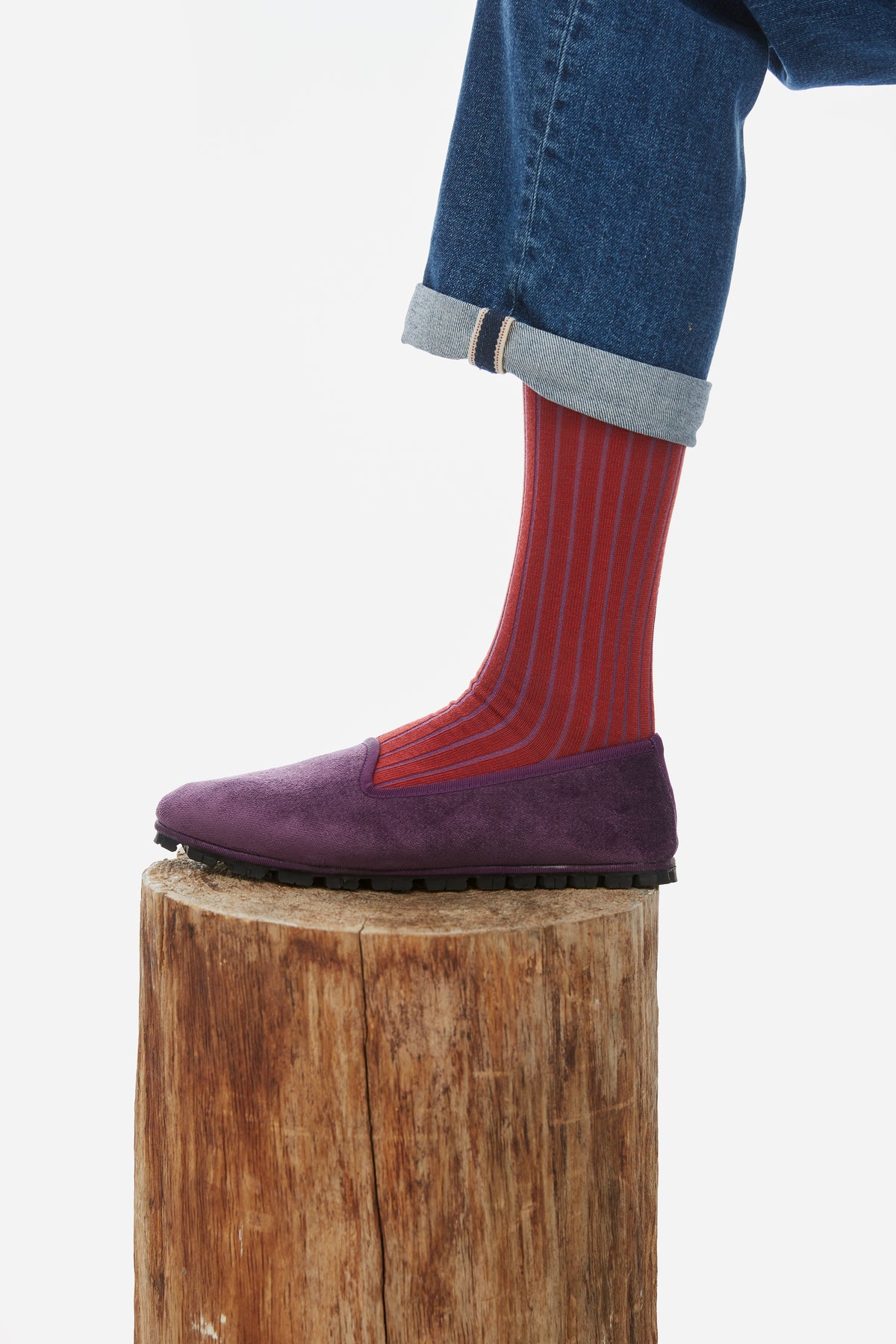 Brown Striped Sock