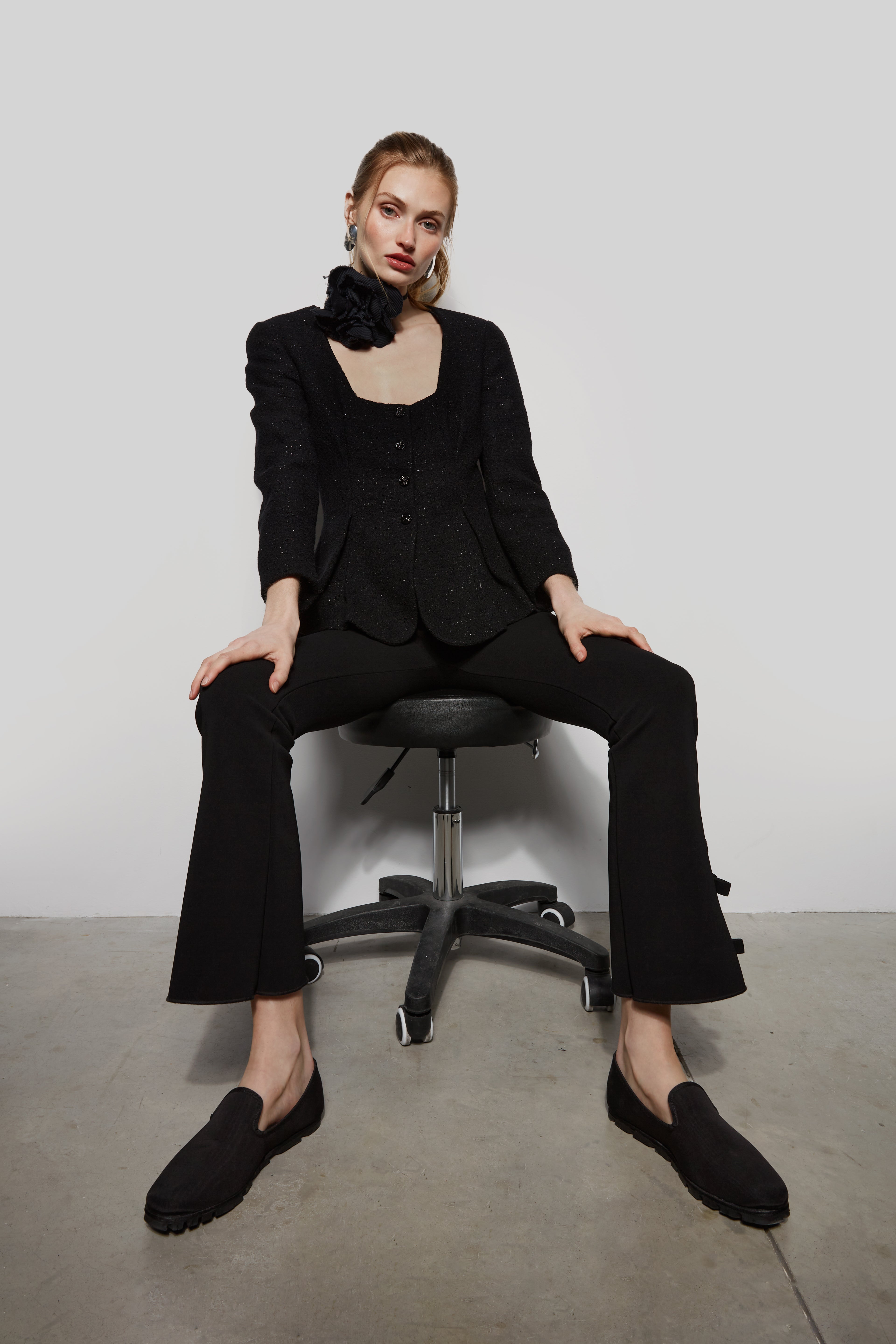 Slippers Rialto Moiré Negro