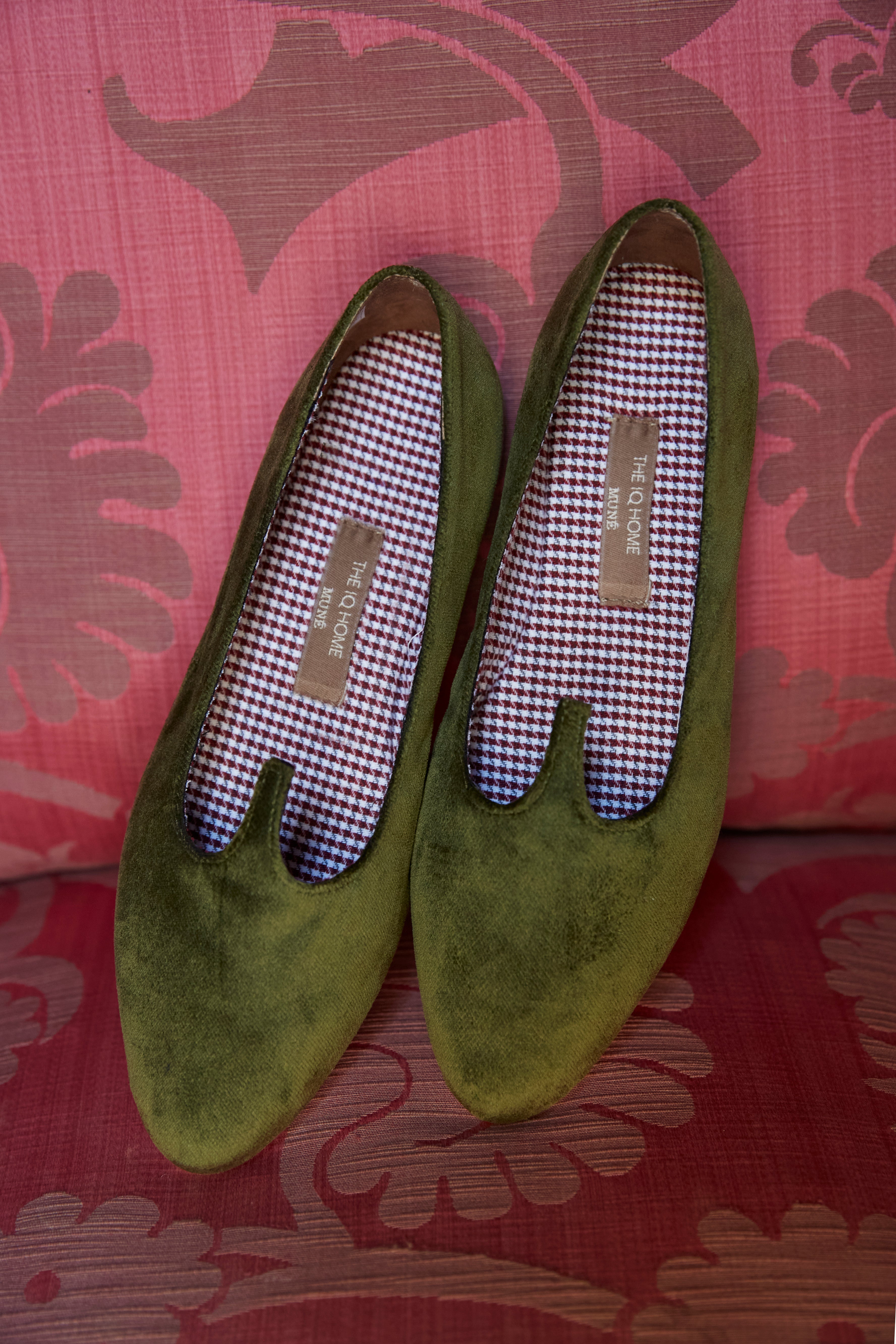 Slippers IQ Home Terciopelo Verde