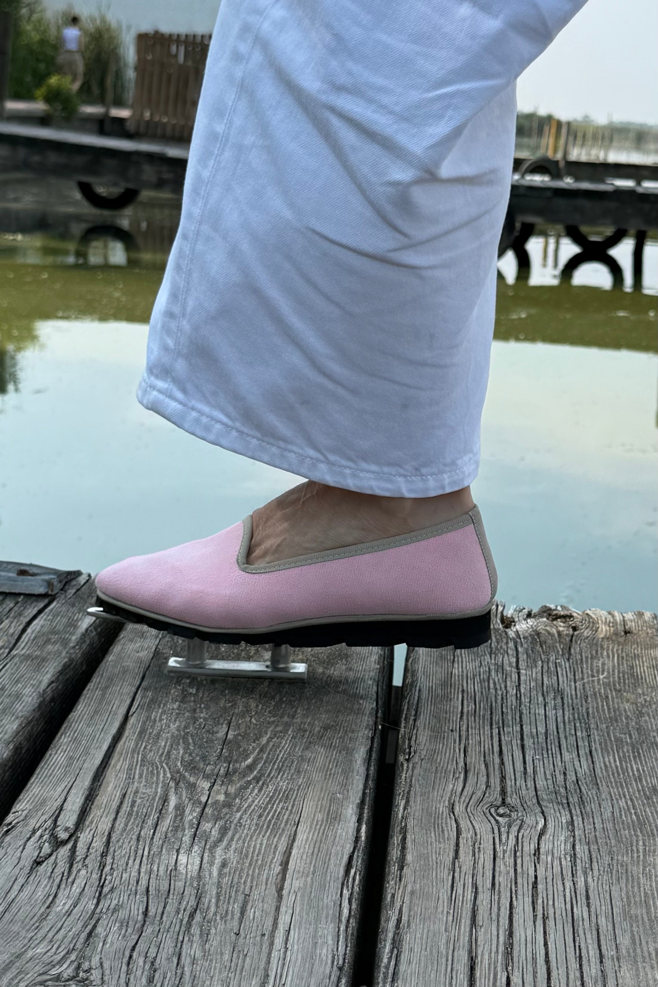 Slippers Lona Rosa Plus