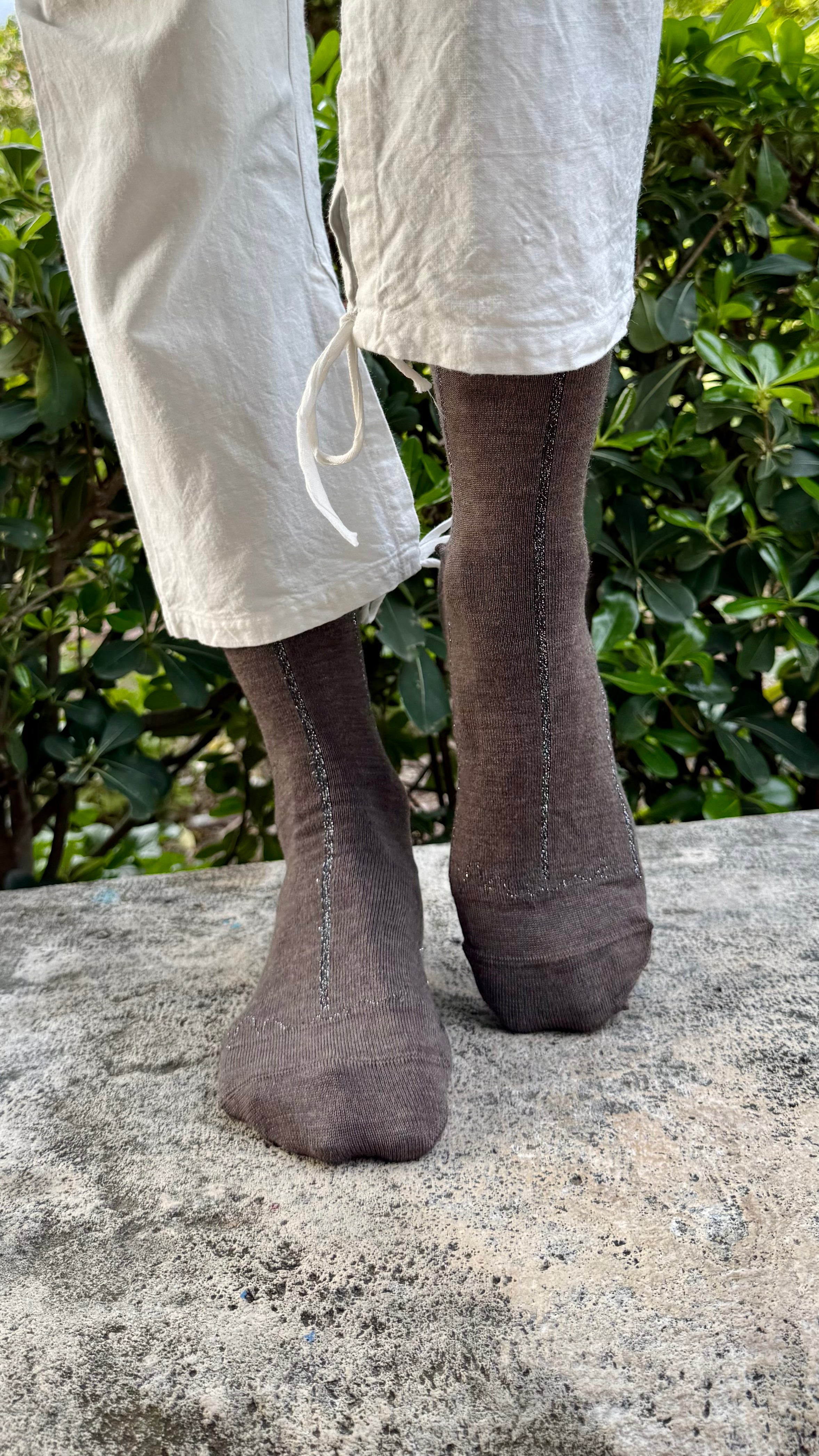 Calcetín Lana Marrón