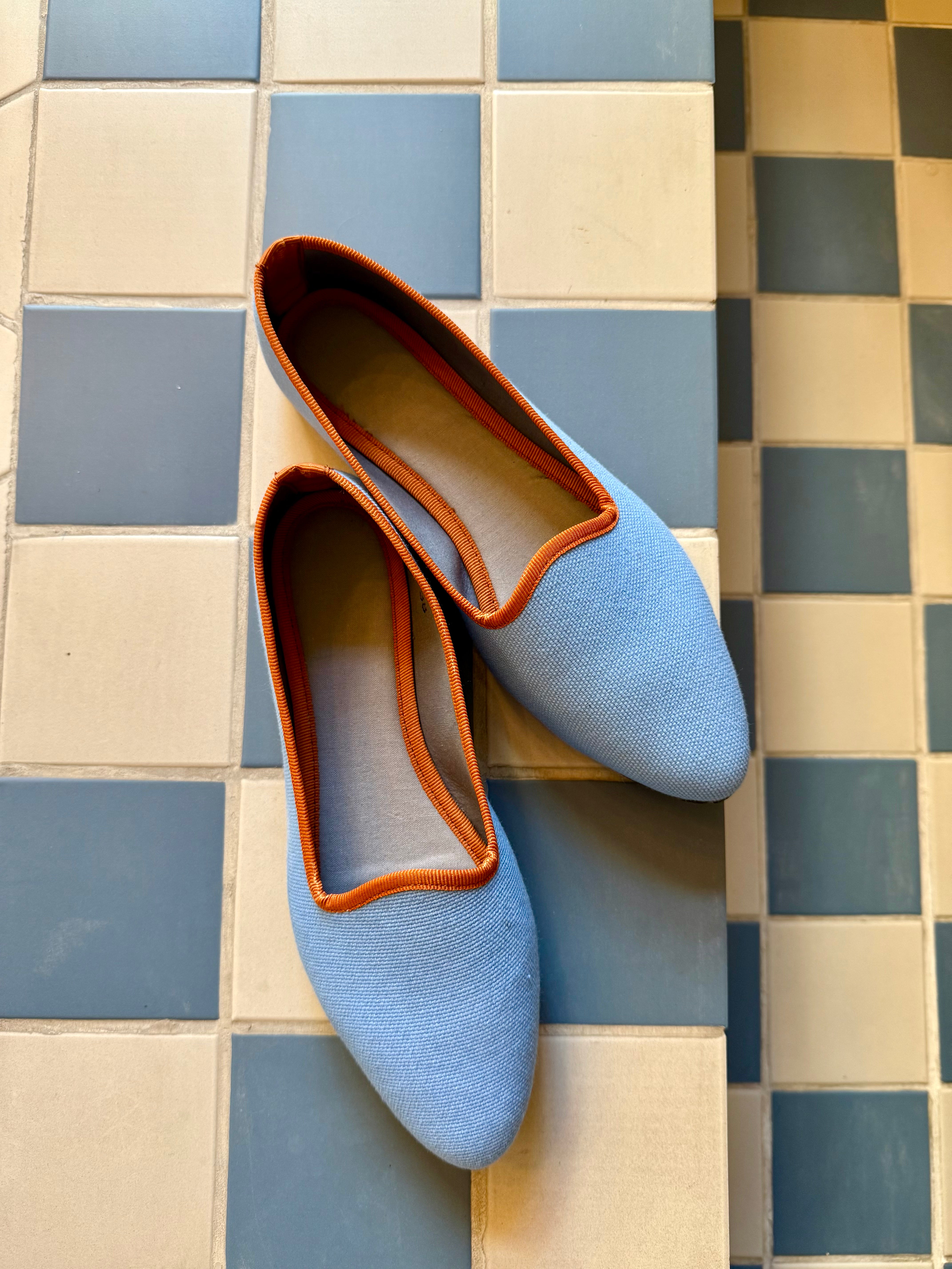 Slippers Lona Azul Plus