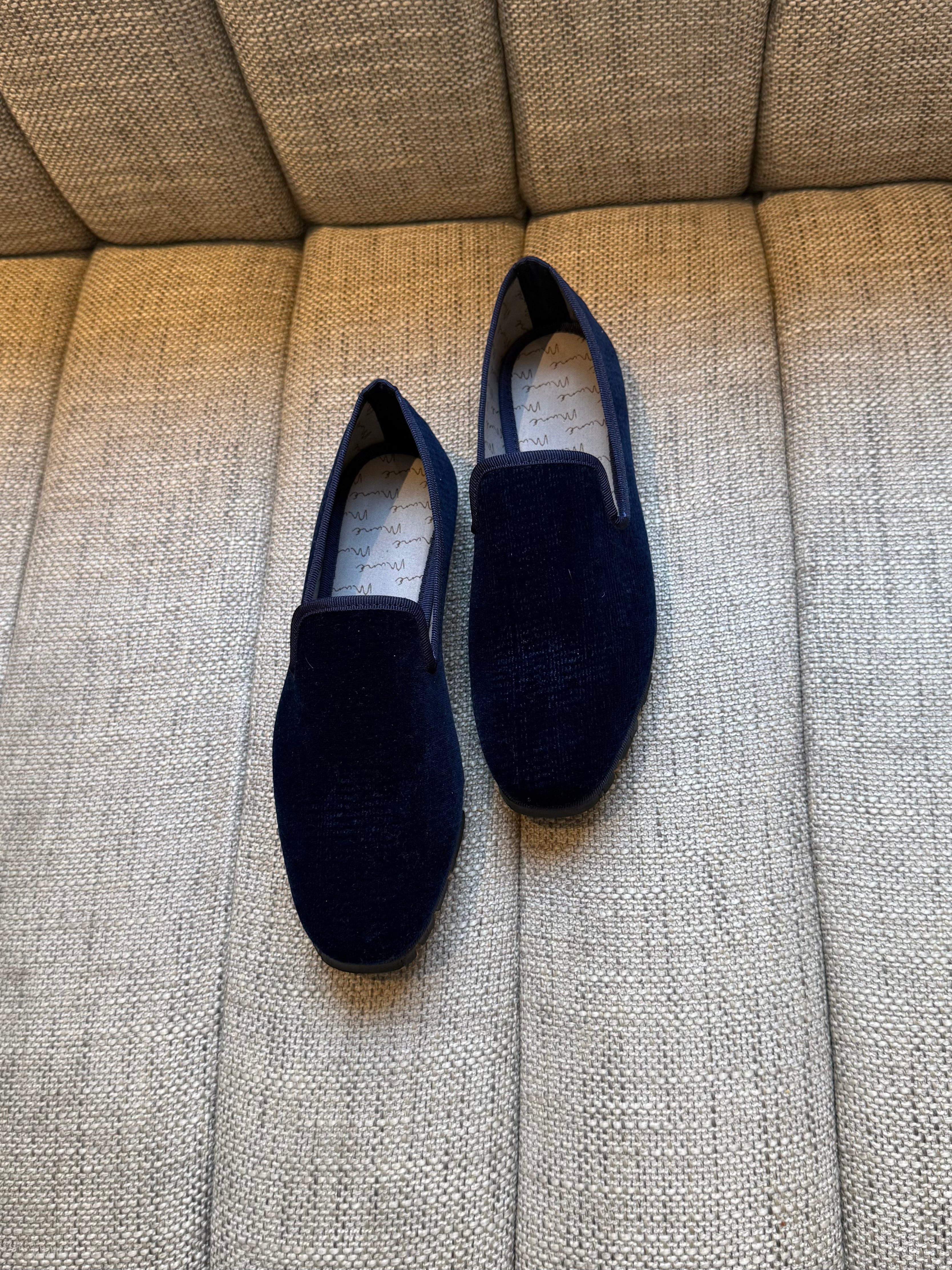 Slippers Rialto Terciopelo Marino