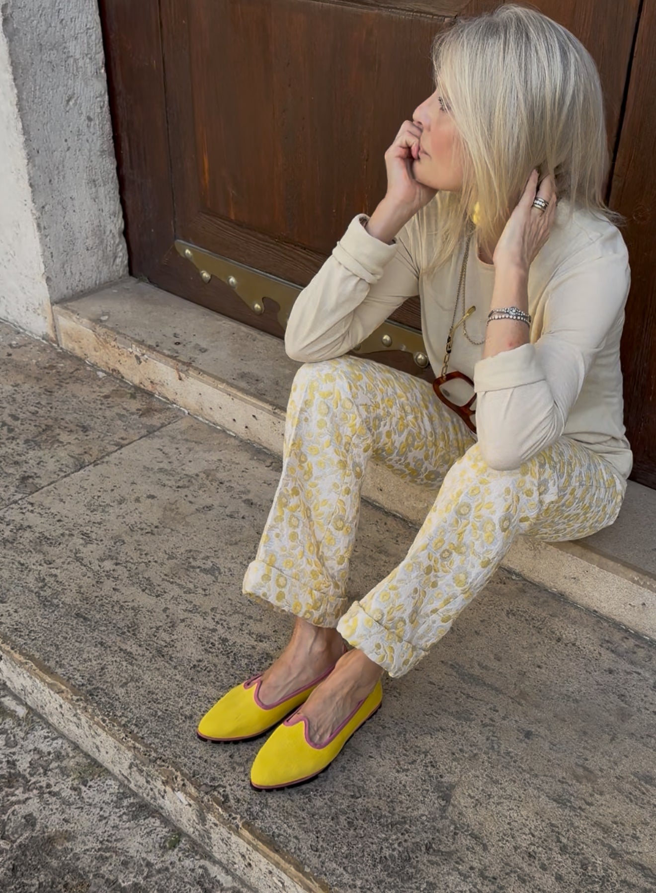 Slippers Pitti Espiga Amarillo