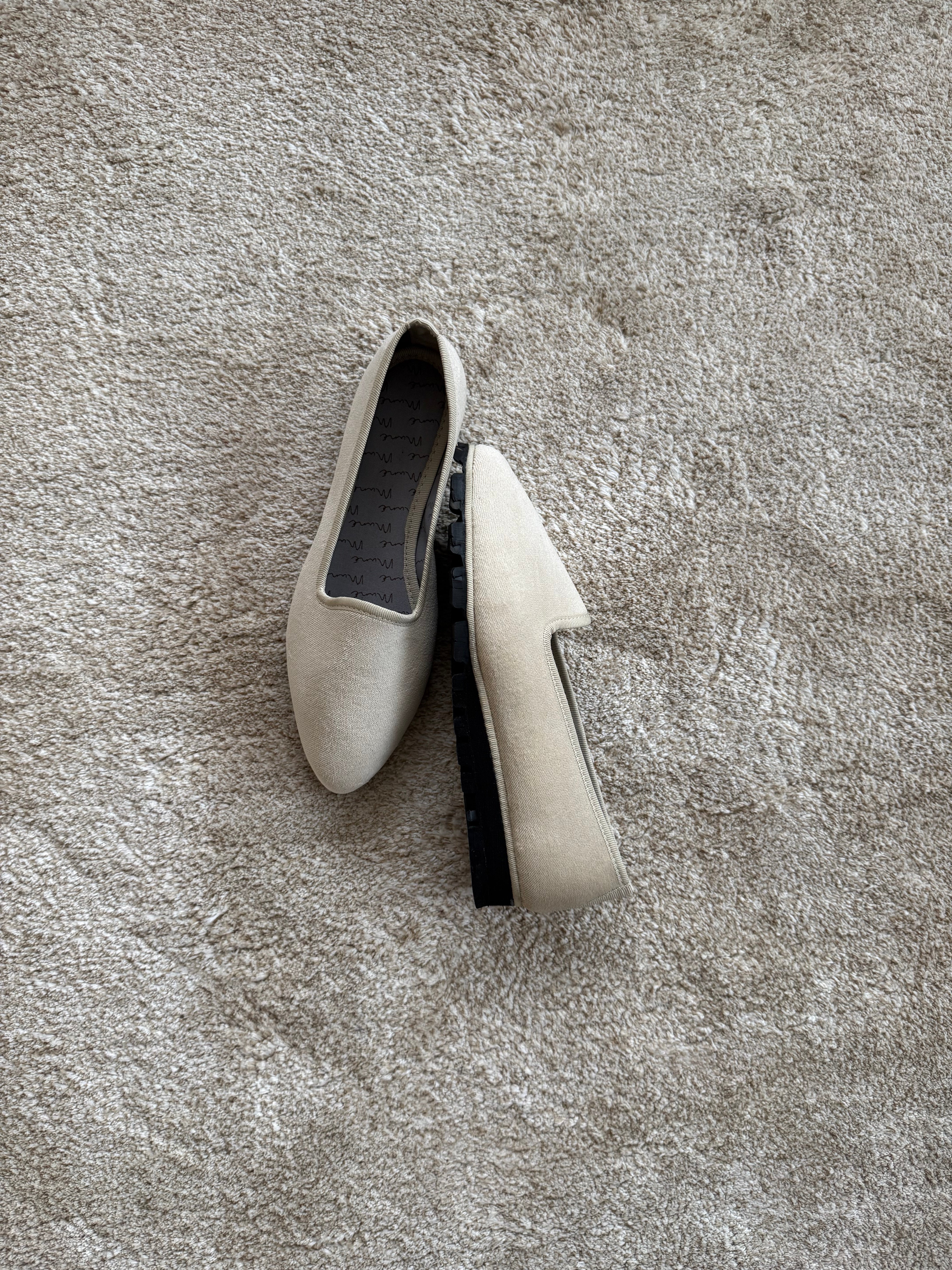 Slippers Terciopelo Marfil Plus