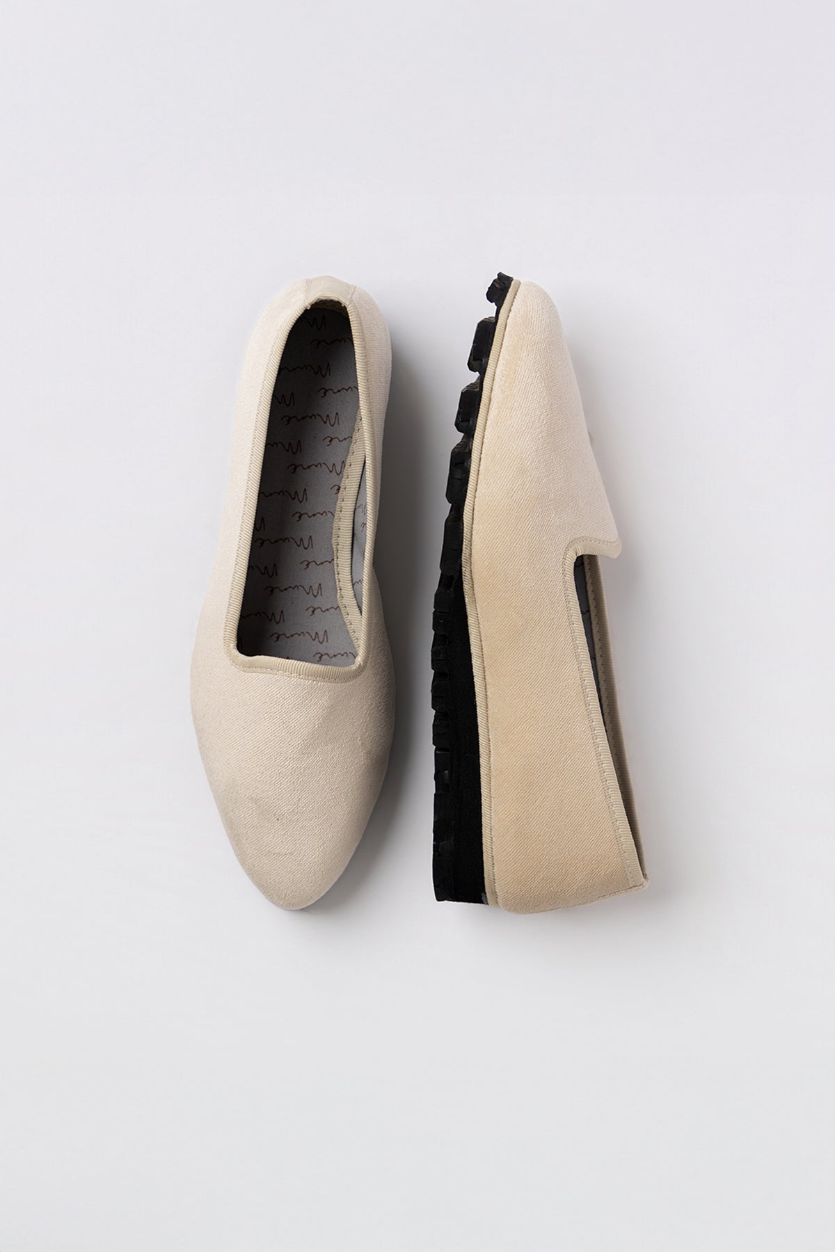 Slippers Terciopelo Marfil Plus