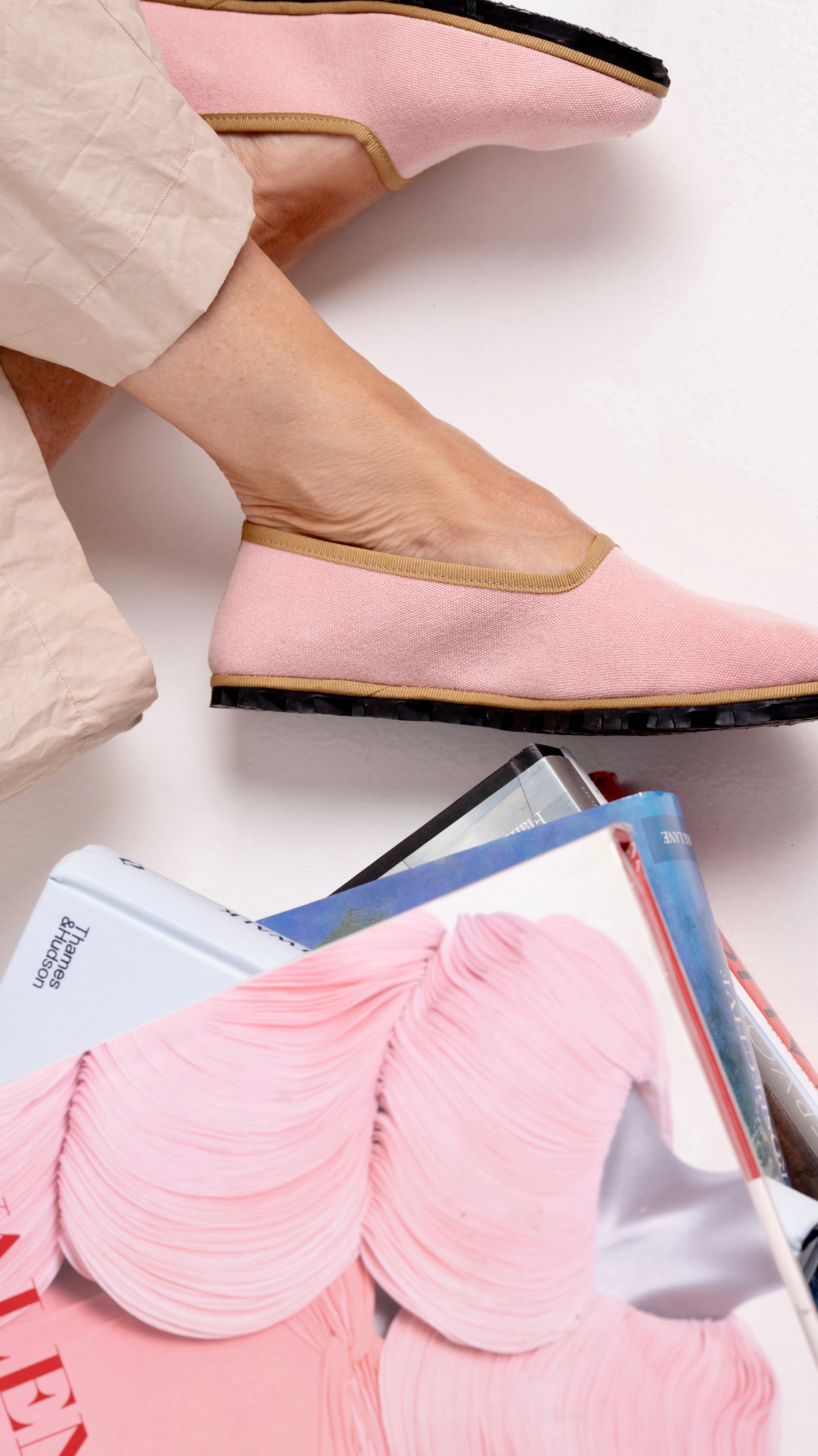 Slippers Lona Rosa