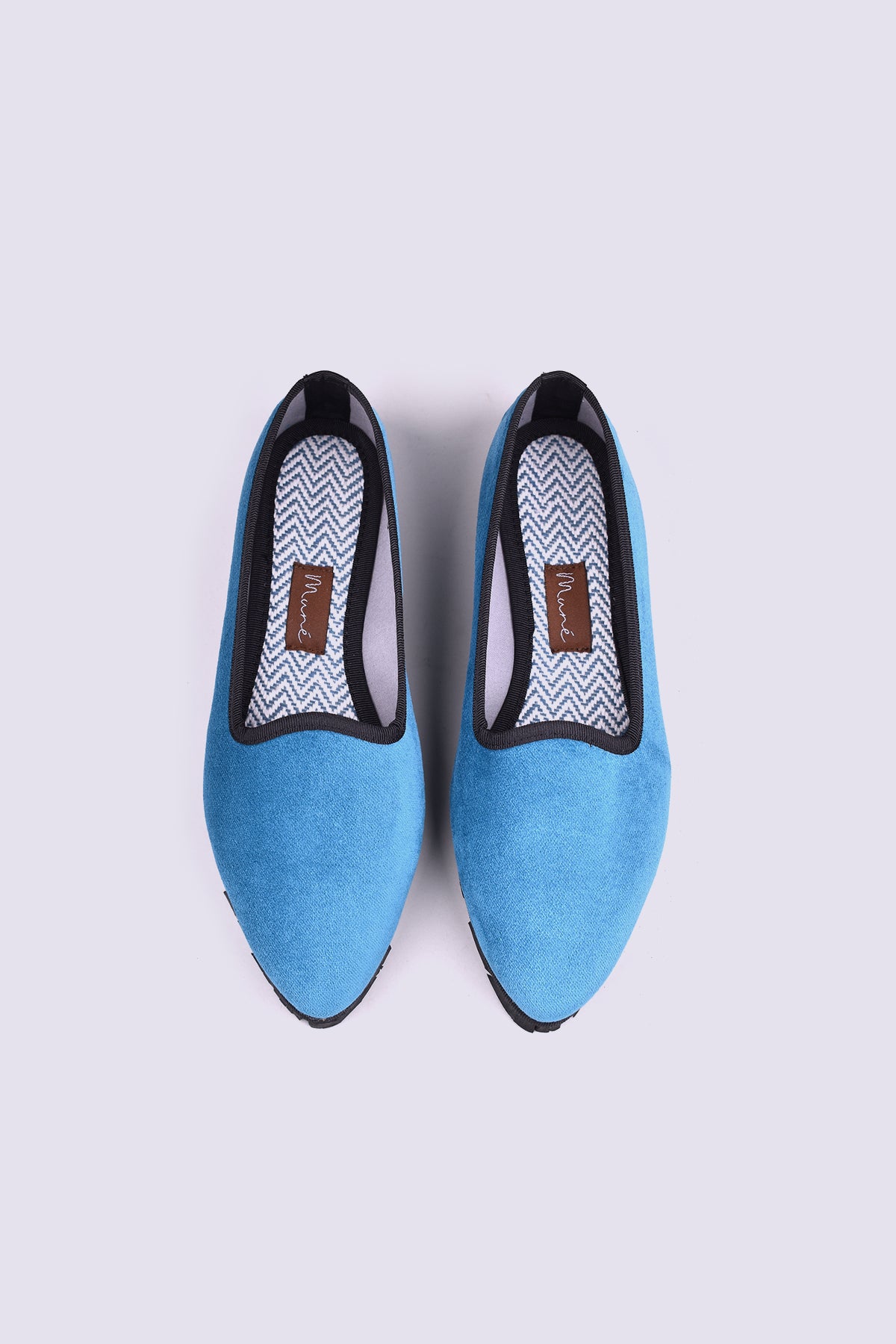 Slippers Terciopelo Azul Francia Plus