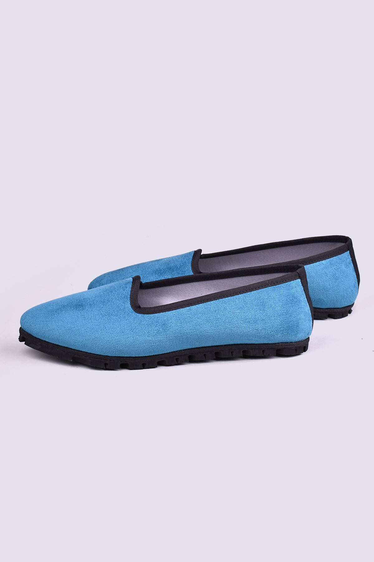 Slippers Terciopelo Azul Francia