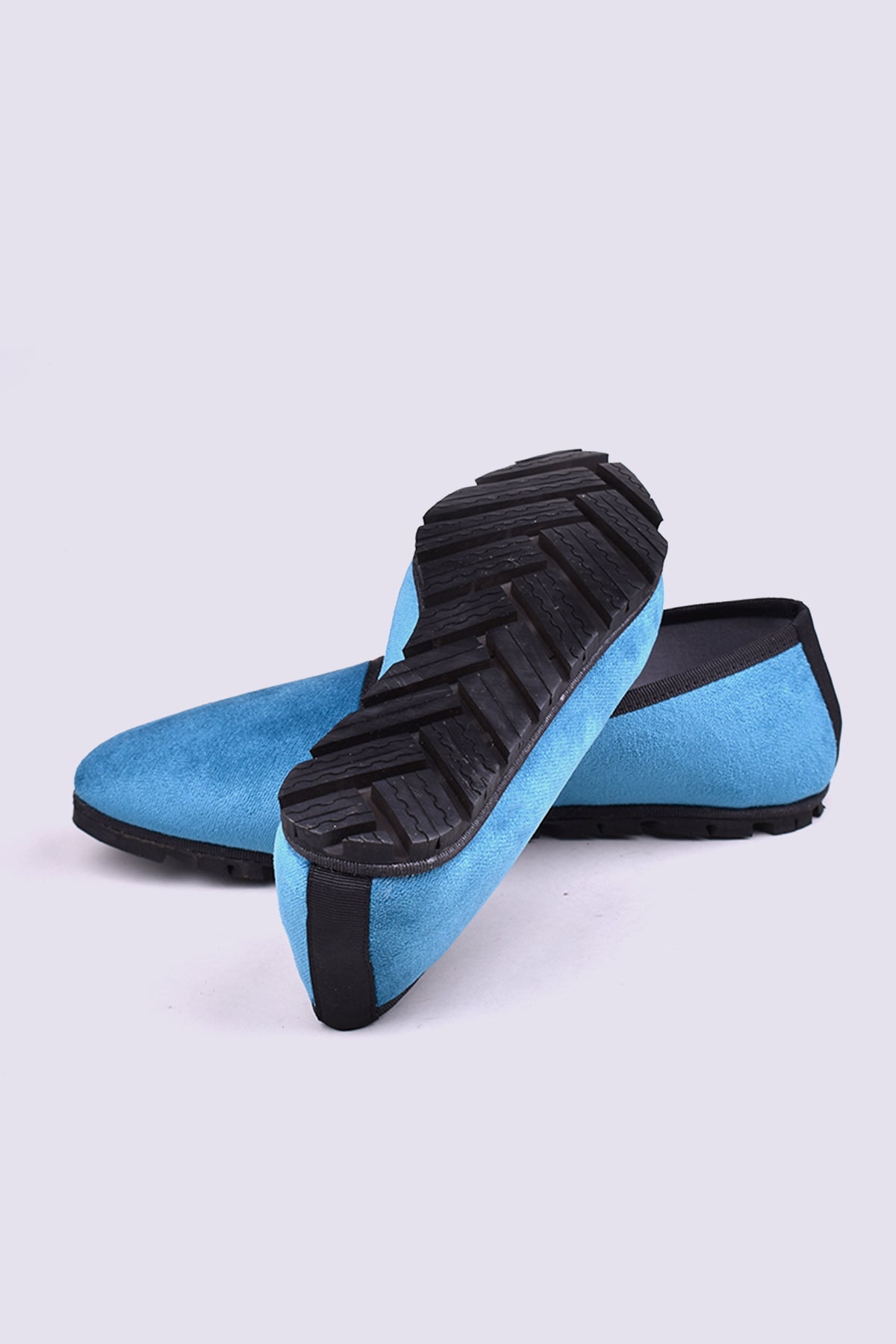 Slippers Terciopelo Azul Francia