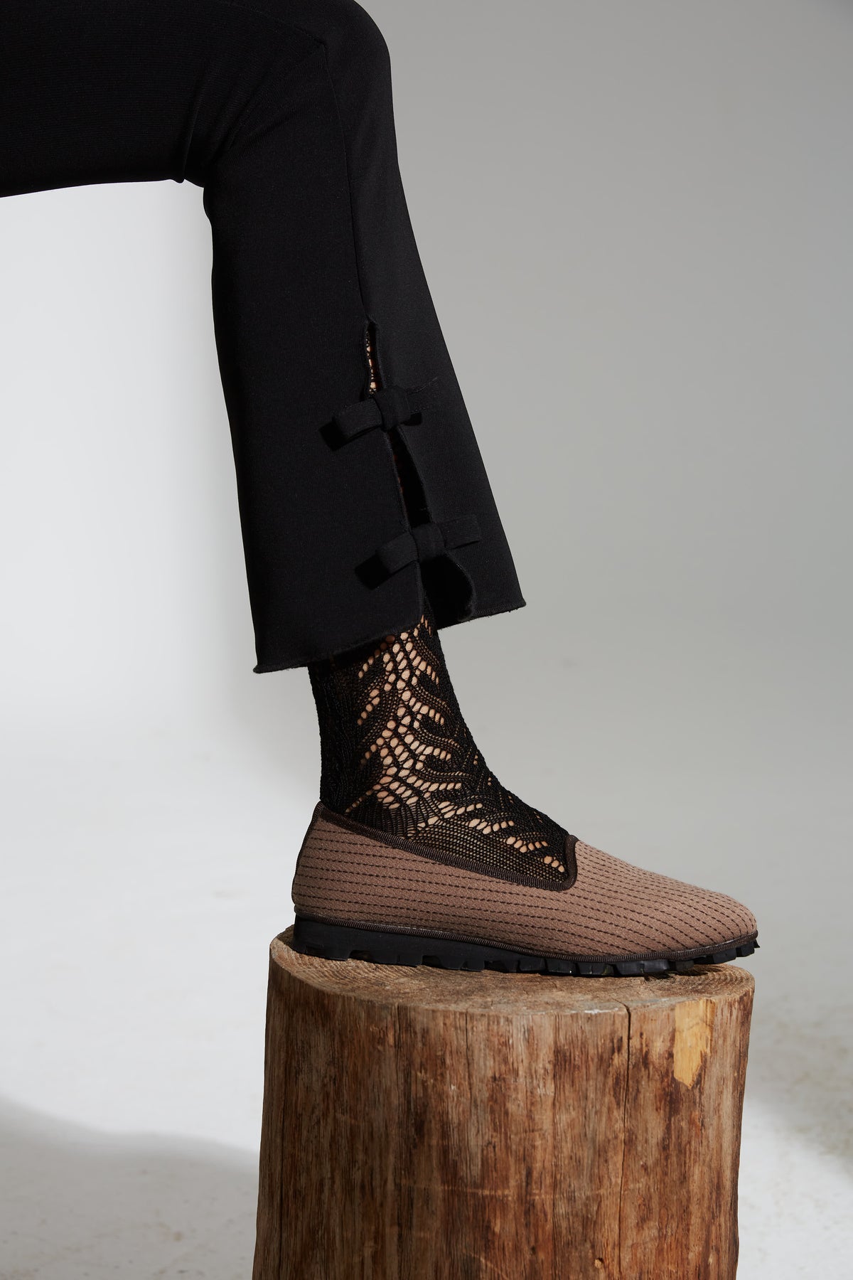 Black Openwork Sock