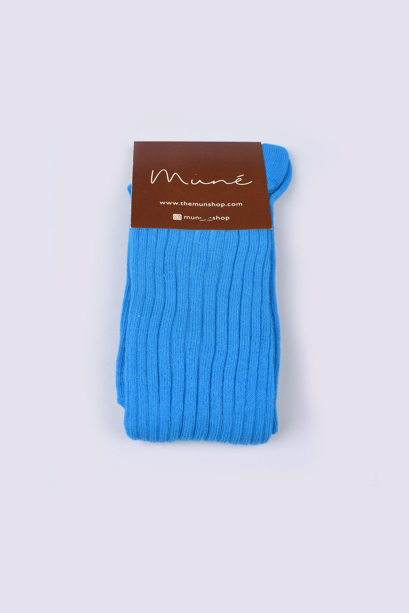 Calcetín Liso Azul