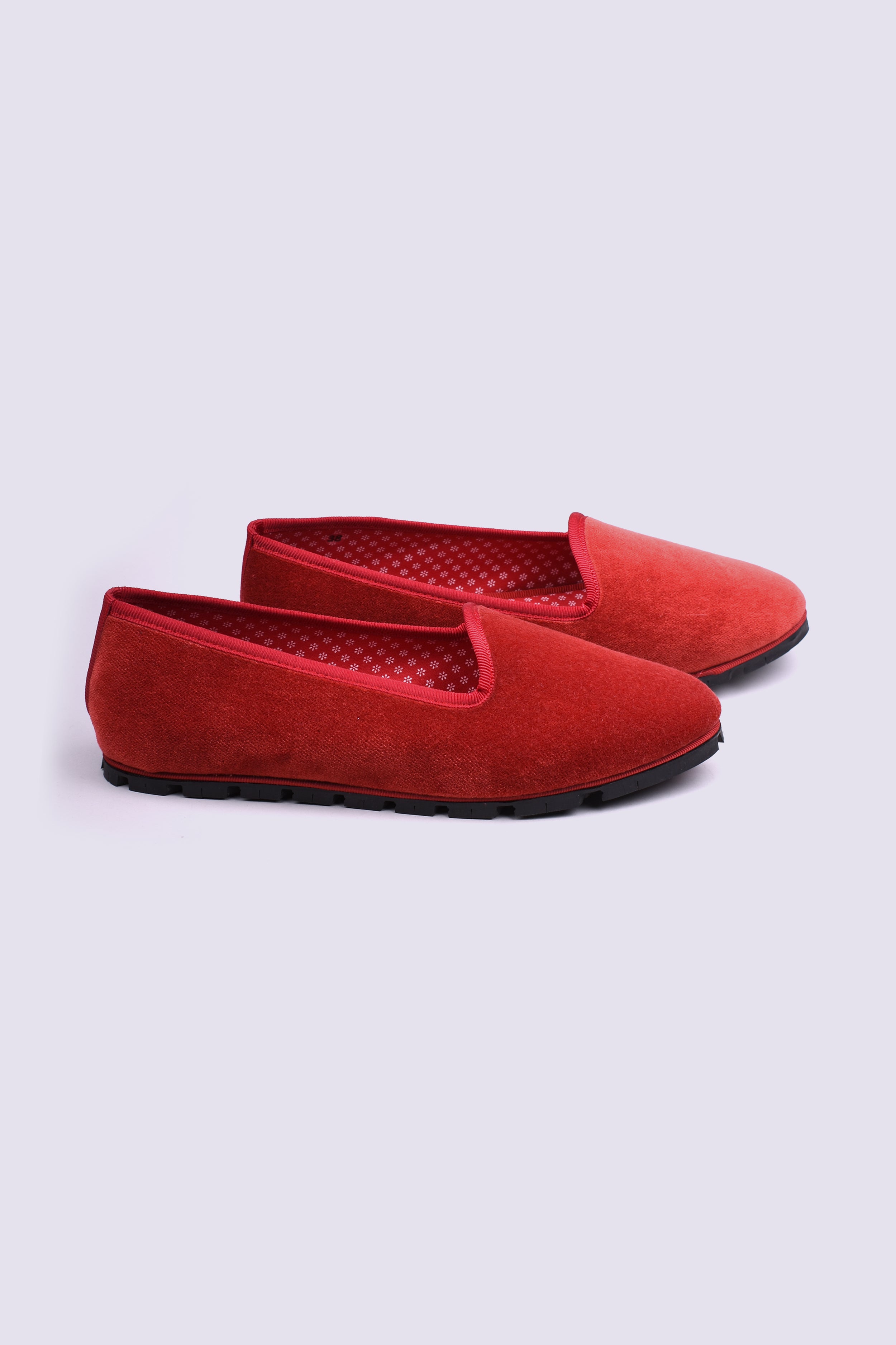 Slippers Terciopelo Rojo