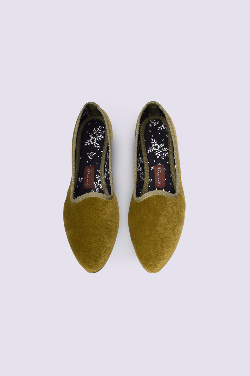 Slippers Terciopelo Pistacho