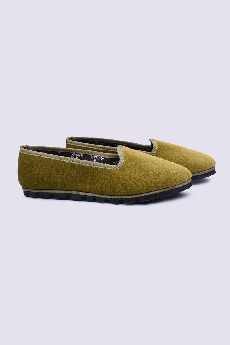 Slippers Terciopelo Pistacho